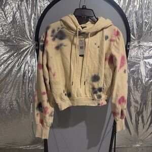 AFRM Women’s Splotch Tie-Dye Hoodie Size S Pullover Sweatshirt Casual Style